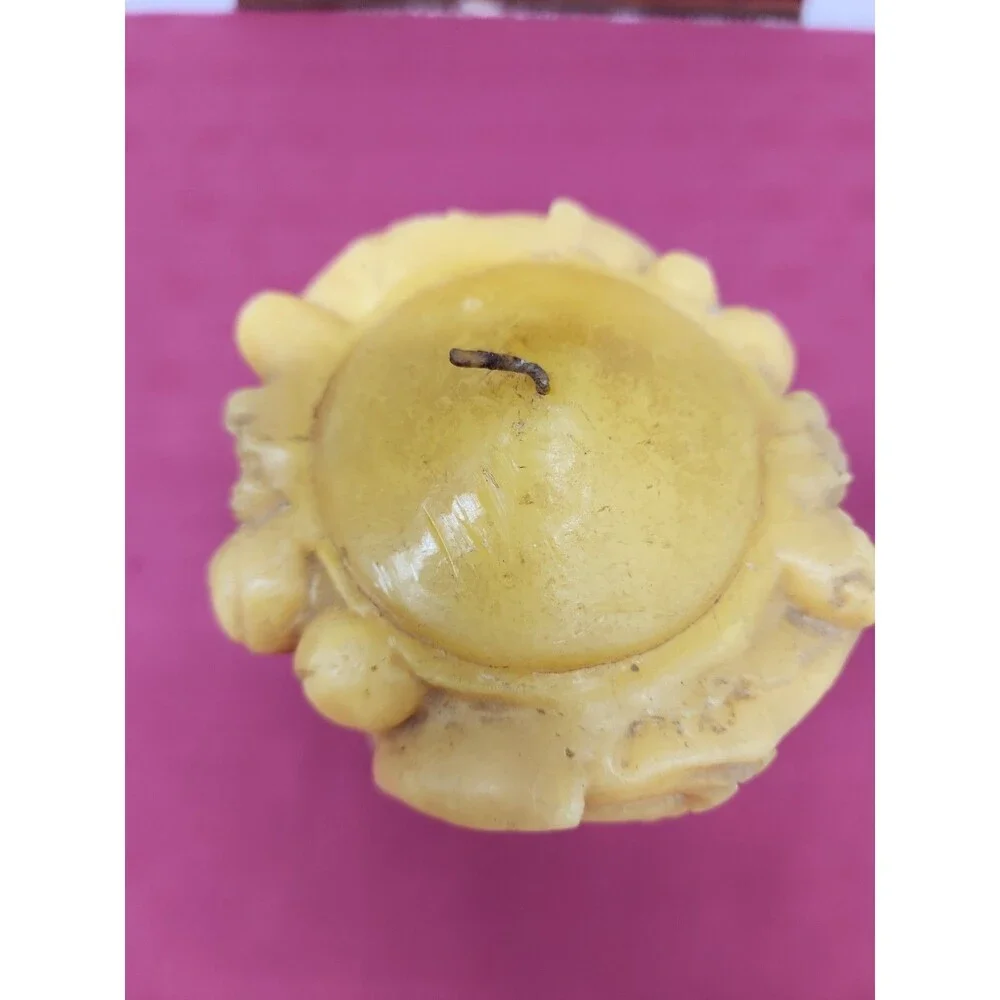 Vintage German Beeswax Johan Gunter Style Candle 1960's Unburned Birds & Flowers